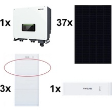 Sofar Solar 14,8kWp Risen Full Black + 15kW měnič 3f + 15 kWh baterie B3546