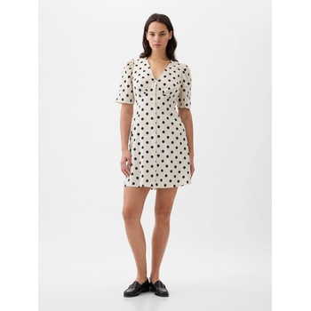GAP Ленени мини точкови рокли GAP GAP | Byal | ЖЕНИ | XS