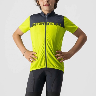 Castelli s krátkym rukávom NEO PROLOGO KIDS žltá/modrá