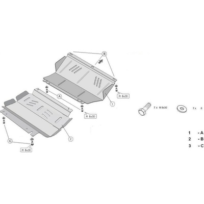 Kryt pod motor MITSUBISHI L 200 (K_T) - Plech - 8595698040404
