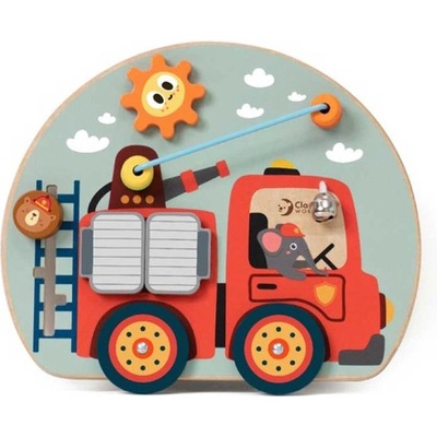 Classic World Интерактивна дървена детска играчка - Пожарникарска кола