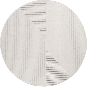 Ayyildiz Кремав кръгъл килим за открито и закрито ø 160 cm Nova 1202 - Ayyildiz Carpets (NOVA1601601202CREAM)