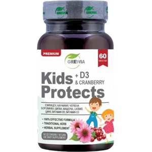 Grewia Kids Protects | with D3 & Cranberry [60 капсули]