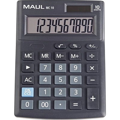 Maul MC 10 stolná kalkulačka čierna Displej (počet miest): 10 na batérie, solárny pohon (š x v x h) 137 x 31 x 103 mm; 7265490