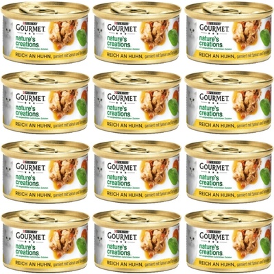 Gourmet Natures Creations Grilled kuracie paradajky a špenát 12 x 85 g