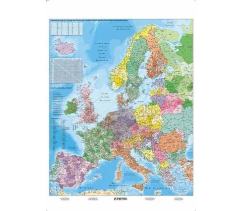 Mapa Európa PSČ