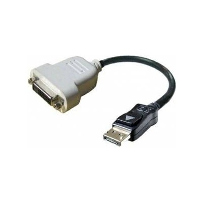 Dell DisplayPort - DVI-D 0, 23 м Черен, Бяла