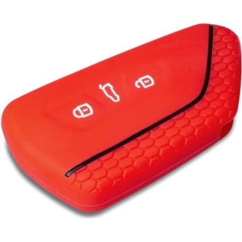 Kľúčenka Escape6 ochranné silikónové puzdro na kľúč pre VW Golf 8 červená