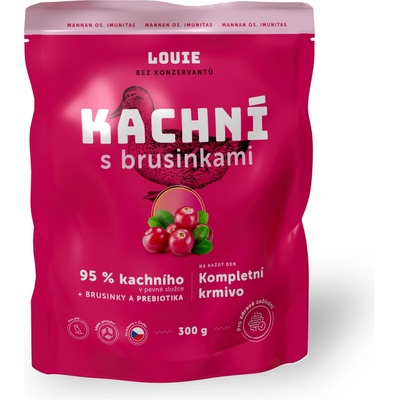 Louie kachní s brusinkami vitamíny a minerály 300 g