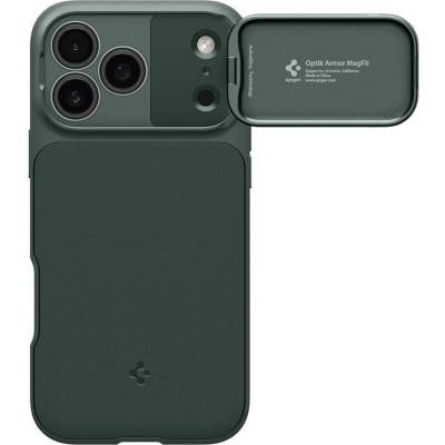 Spigen Гръб Spigen Optik Armor MagSafe за iPhone 17 Pro Max - Зелен