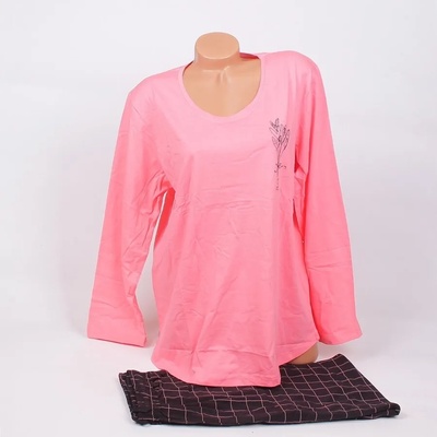 Макси пижама в розово и черно с балони