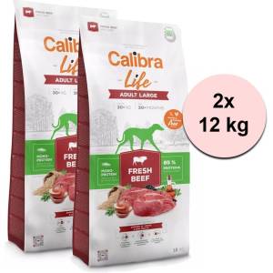 Calibra Dog Life Възрастен Голям Прясно Говеждо 2 x 12 кг