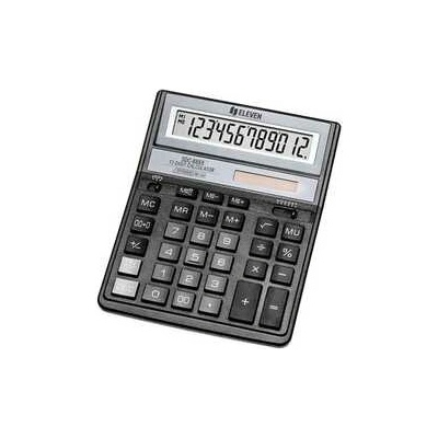 Eleven kalkulačka SDC888XBK, čierna, stolná, dvanásťmiestna