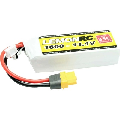 LemonRC 15714 akupack Li-Pol (modelářství), 11.1 V, 1600 mAh, články 3, 35 C, Softcase, XT60 – Zbozi.Blesk.cz