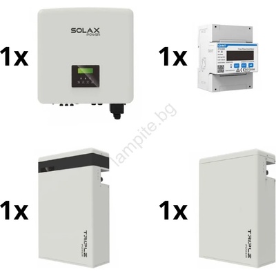 SolaX Power Соларен к-кт: 10kW SOLAX конвертор 3f + 11, 6 kWh TRIPLE Power батерия + електромер 3f (SM9999A)