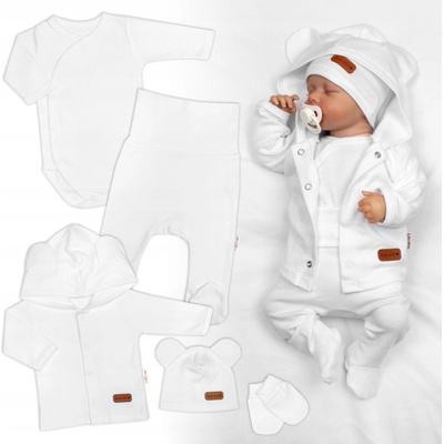 Baby Nellys dojčenská súprava 5 ks biela