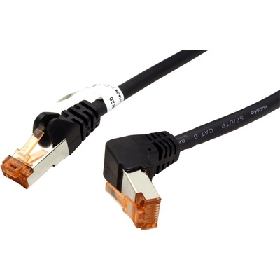 Nedis CCGP85227BK20 SF/UTP CAT6, zástrčka RJ45 - zástrčka RJ45 úhlová, 2m, černý