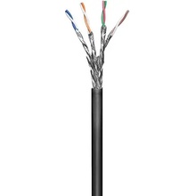 MicroConnect KAB024-100 CAT6 S/FTP, SOLID OUTDOOR, 100m, černý
