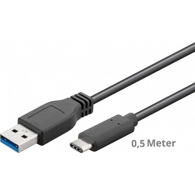 Goobay 11.92.9006 USB 5Gbps, USB3.0 A(M) - USB C(M), 0,5m, černý