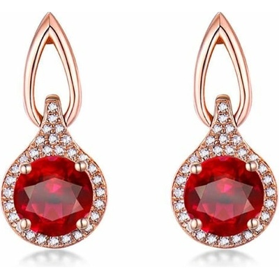 Eppi zlaté náušnice s rubínmi a diamantmi Lexi E34183