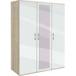 Bogdan Furniture G Трикрилен гардероб Memo. bg, модел BM-Ava 31 с огледало, ГБ сонома и бяло гланц