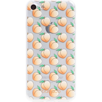 Pouzdro AppleMix BABACO - Apple iPhone 7 / 8 / SE 2020 / SE 2022 - gumové - čiré - broskvičky;