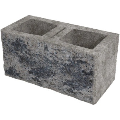 DITON Okrasná tvárnice oboustranná B 390x200x190 mm černo-bílá