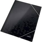 Leitz Wow картонена черна гумена папка (39820095)