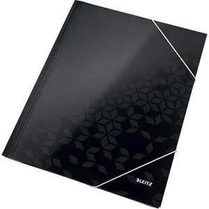 Leitz Wow картонена черна гумена папка (39820095)