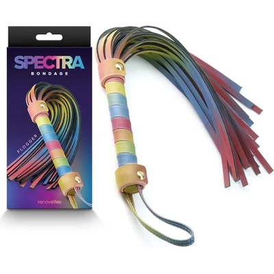 Многоцветен флогър за BDSM игри - Spectra Bondage Flogger (NSTOYS1055)