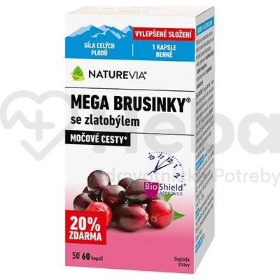 Swiss NatureVia Mega brusinky 60 kapsúl