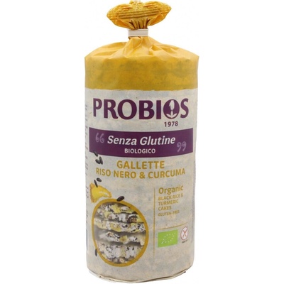PROBIOS Pufované chlebíky z čiernej ryže s kurkumou BIO 100 g