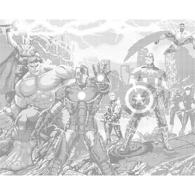 ZUTY Bodkovanie - AVENGERS HRDINOVIA Rámovanie: bez rámu a bez vypnutia plátna, Rozmer: 40x50 cm