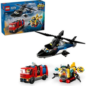 LEGO® City - Helicopter, Fire Truck & Submarine Remix (60462)