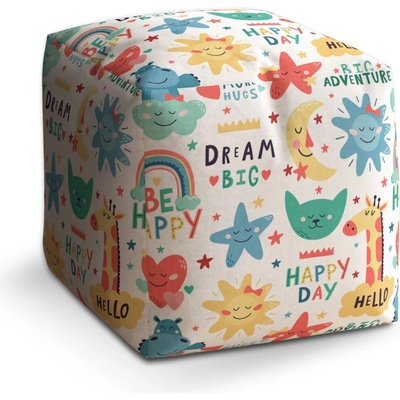 Sablio Taburet Happy day: 40x40x40 cm