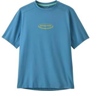 Patagonia Детска плажна тениска от ликра Patagonia Kid's Cap SW T-Shirt Sport shirt - 95 Oval Logo: Shore Blue - размер XS (704-4466-0611)