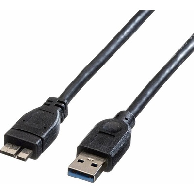 Roline 11.02.8876 USB 3.2 Gen1 USB-A zástrčka USB Micro-B zástrčka 0,15m černý
