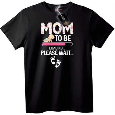 NOONEBRAND Тениска зареждане на бъдеща майка - 2XL, Black