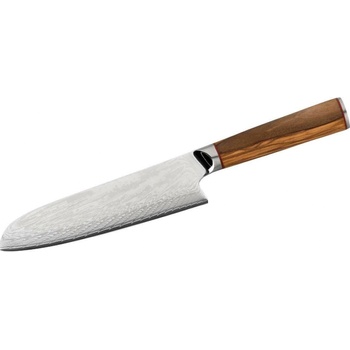 Herbertz 392130 kuchársky nôž Santoku damašek a AUS-10V olivové drevo a G10 18 cm