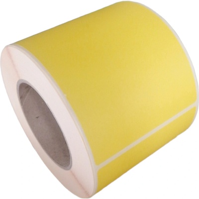 32 00338 - Etiketa 105 mm x 150 mm, Matný papier, Žltá, Dutinka 76 mm, 500 ks/kotúč, Permanentné lepidlo, Priemer kotúča 136 mm