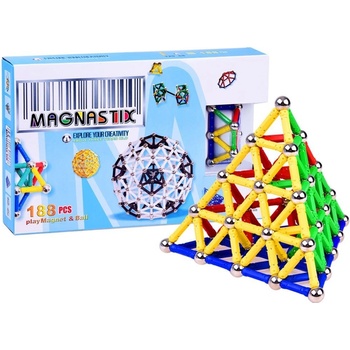 Mamido MAGNASTIX magnetická stavebnice 188 ks J.ZA0082