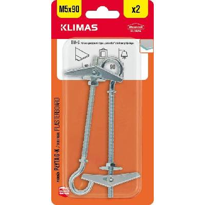 Klimas Wkret-Met 5x90mm - 2 ks - Kotva pružinová preklápacia s otvoreným okom M5 x 90 blister, BM