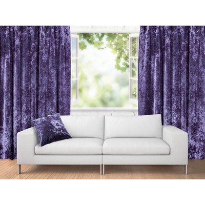 Biante Dekoračný zamatový záves Diana DI-006 Tmavo fialový 145x140 cm
