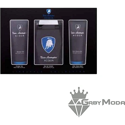 Lamborghini Acqua - EDT тоалетна вода 125 ml + балсам за след бръснене 100 ml + душ гел 100 ml - подаръчен комплект за мъже (2250670)