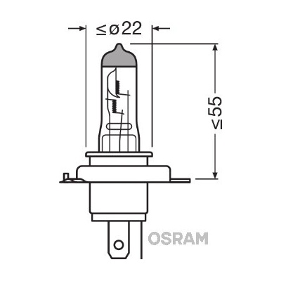 Osram Night Breaker Laser H4 P43t 12V 60/55W 64193NL-HCB