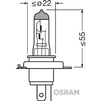 Osram Night Breaker Laser H4 P43t 12V 60/55W 64193NL-HCB