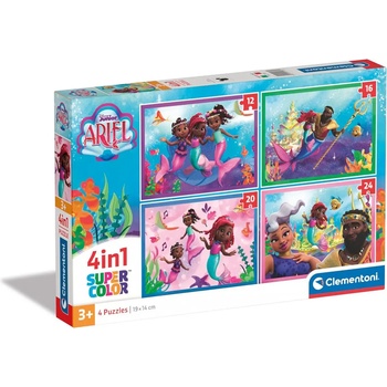 Clementoni - Puzzle 4v1 Ariel - 1 - 39 piese
