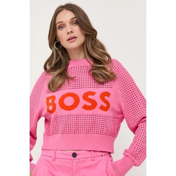 HUGO BOSS Пуловер boss дамски в розово от лека материя (50494137)
