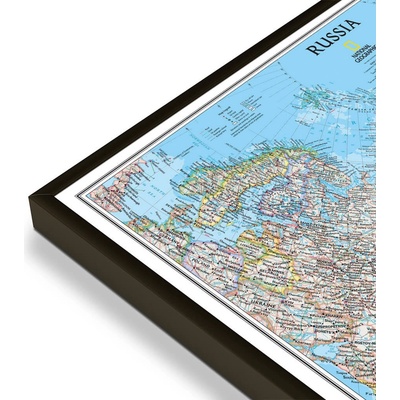 National Geographic Rusko - nástěnná mapa Classic 77 x 60 cm Varianta: magnetická mapa, Provedení: černý rám