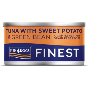 Fish4dogs Finest s tuňákem sladkými bramborami a zelenými fazolkami 85 g